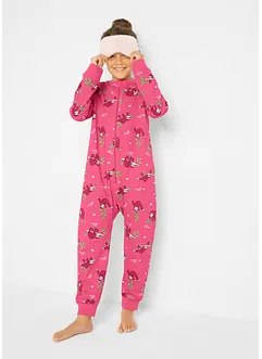 Meisjes pyjama onesie van biologisch katoen, bonprix