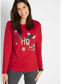 Longsleeve met kerstprint, bonprix