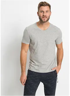 T-shirt met V-hals (set van 3), bonprix