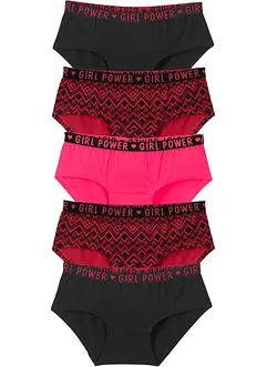 Meisjes hipster met katoen (set van 5), bonprix