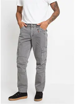 Loose fit cargo broek van puur katoen, straight, bonprix