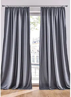 Onderhoudsvriendelijk microvezel gordijn (2 stuks), bonprix