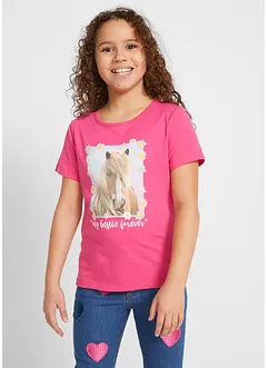 Meisjes T-shirt (set van 2) van biologisch katoen, bonprix