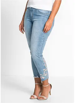 Jeans met borduursel, bonprix