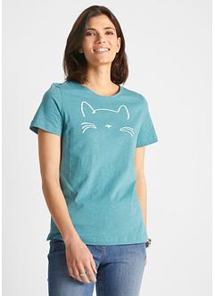 Shirt met korte mouwen en kattenprint, bpc bonprix collection