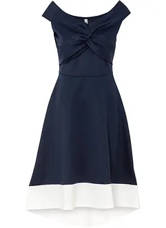 Carmen jurk met knoopdetail, bonprix