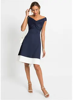 Carmen jurk met knoopdetail, bonprix