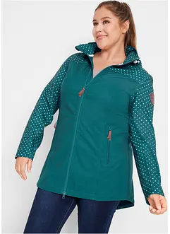 Bedrukte softshell jas, slanke pasvorm, waterafstotend, bonprix
