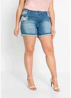 Jeans short met versiering, mid waist, bonprix