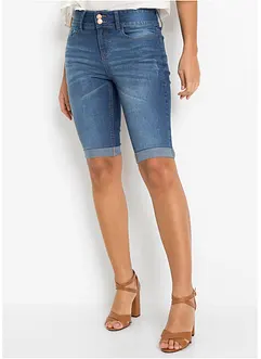 Jeans bermuda met mid waist, bonprix