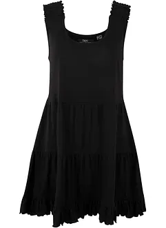 Longtop met volants en brede schouderbandjes, bonprix