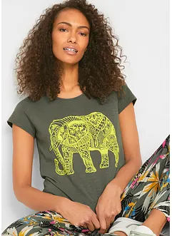 Katoenen shirt met print, korte mouw, bonprix