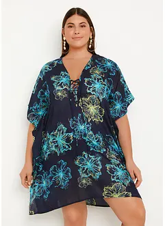 Transparante strandtuniek met V-hals, bonprix