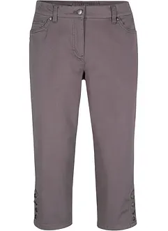 Katoenen capri met comfortband en knopen, bonprix