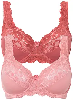 Minimizer bh met gewatteerde bandjes (set van 2), bonprix