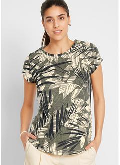 Katoenen shirt met print en minimouwen, John Baner JEANSWEAR