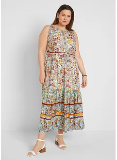 Geweven maxi jurk met print, bonprix