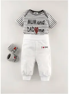 Baby jersey broek (set van 2) van biologisch katoen, bonprix