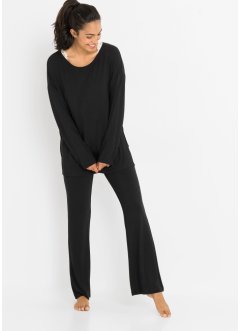 Pyjama met flared broek en LENZING™ ECOVERO™ (2-dlg. set), bpc bonprix collection