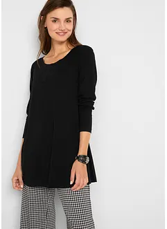Shirt met lange mouwen van katoen/viscose-mengsel, bonprix