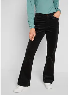 Flared stretch corduroy broek met high-waist comfortband, bonprix