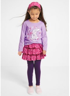 Meisjes shirt, rok, legging en haarband (4-dlg. set), bpc bonprix collection