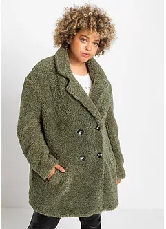 Korte oversized coat in wollen look, bonprix