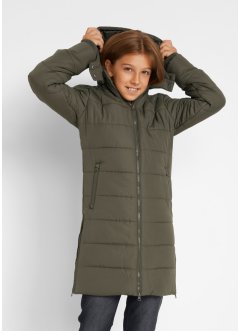 Meisjes lange, gewatteerde jas met afneembare capuchon, bpc bonprix collection