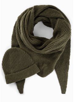 Duurzame, gebreide sjaal en muts (2-dlg.set), bpc bonprix collection