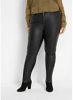 Stretch broek met coating en comfortband, skinny, bonprix