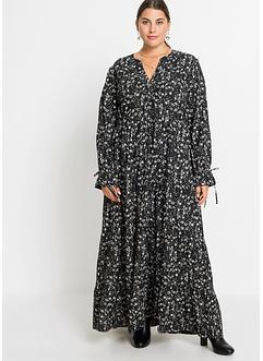 Gedessineerde maxi jurk van viscose, BODYFLIRT