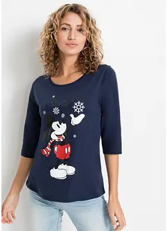 Shirt met Mickey Mouse-print en 3/4 mouwen, Disney