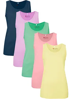 Katoenen longtop (set van 5), bonprix