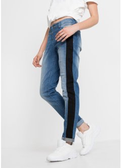 Boyfriend jeans met patches van biologisch katoen, RAINBOW