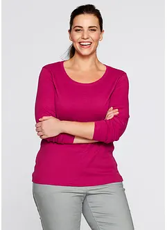 Katoenen longsleeve met ronde hals, bonprix