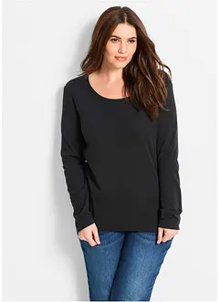 Katoenen longsleeve met ronde hals, bonprix