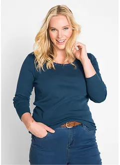 Katoenen longsleeve met ronde hals, bonprix