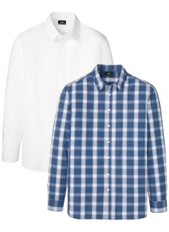 Overhemd met lange mouwen (set van 2), bpc bonprix collection