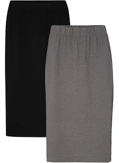 Stretch jersey rok (set van 2), bonprix