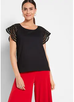 Shirt met broderie anglaise, bonprix