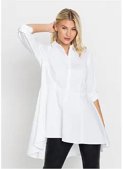 Lange blouse met volant, bonprix