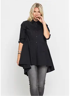 Lange blouse met volant, bonprix