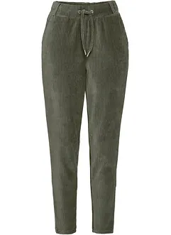 Broek in corduroy look met elastische band, bonprix