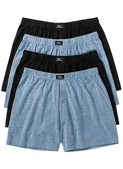 Wijde jersey boxershort (set van 4), bonprix