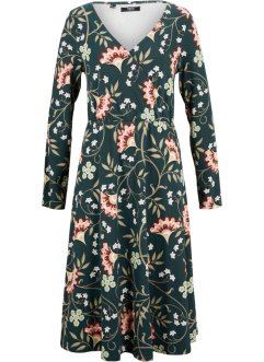 Midi jurk van katoen-jersey in wikkellook, bpc bonprix collection