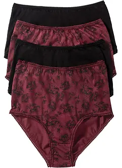 Tailleslip (set van 4) met biologisch katoen, bonprix
