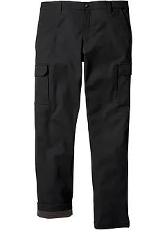 Regular fit stretch cargo thermobroek, straight, bonprix