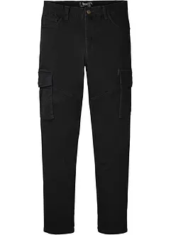 Slim fit stretch cargo broek, straight, bonprix