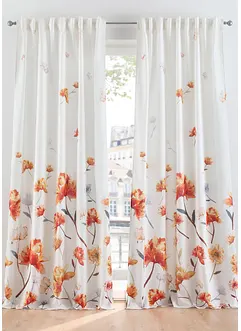 Microvezel gordijn met bloemenprint (1 stuk), bonprix