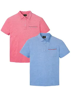 Piqué poloshirt van puur katoen (set van 2), bonprix